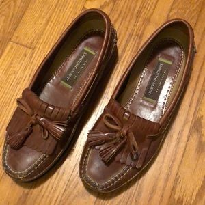 Leather loafers.
